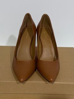 14th & Union Tan Pointed-Toe Leather Pumps Ladies
